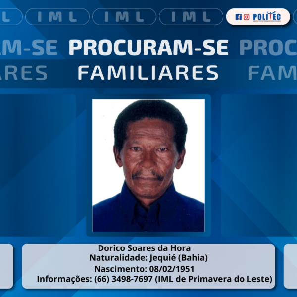 IML busca familiares de vítima encontrada morta próximo a assentamento